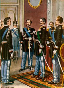 The abdication of Charles Albert in favour of Victor Emmanuel by Tancredi Scarpelli