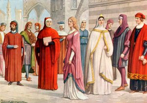Tuscan costumes of the 13th century