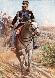 Victor Emmanuel reviews the troops for the Crimean War