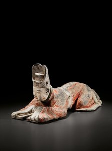 Kowtowing court official, Early Tang dynasty, 7th-8th century