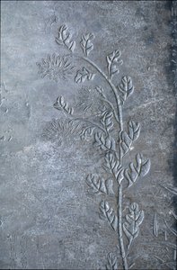 Stele engraved with a chrysanthemum, flowers and leaves, 618-907 by Tang Dynasty Chinese School