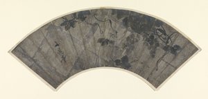 Fan Leaf with Grapes and Vines