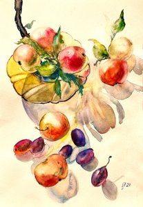 Abundant Fruit Still Life by Tanya Lundmark