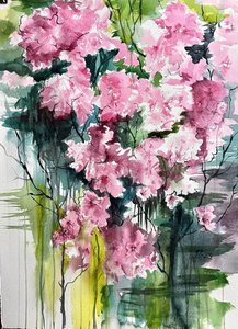 Vibrant Pink Blooms by Tanya Lundmark