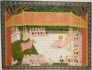 Maharana Sarup Singh Inspects a Prize Stallion by Tara