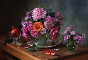 Autumn Flowers and Fruit