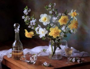 Spring Daffodil Still Life by Tatyana Skorokhod