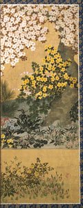 Flowers and Butterflies by Tawaraya Sotatsu