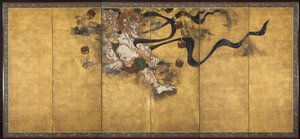 God of Thunder Raijin by Tawaraya Sotatsu
