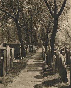 In the Dissenters Disused Burial Ground at Bunhill Fields, c1935