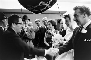Jewish marriage performed by American Jews under the wedding canopy (chuppah) in Seattle