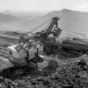 Loading Copper Ore at Morenci Mine for Phelps Dodge Smelter, Douglas, Arizona