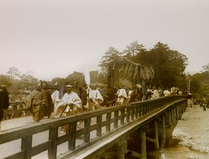 Float Parade during the Aoi Matsuri Festival in Kyoto, circa 1900 - 1915