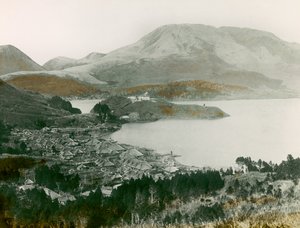 Lake Ashi in Hakone, circa 1900 - 1915 by Teijiro Takagi