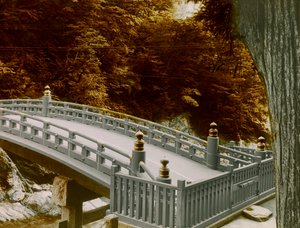 The Shinkyo (Sacred Bridge) in the City of Nikko, circa 1900 - 1915 by Teijiro Takagi