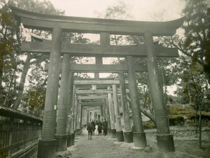 Torii in the Inari Kyoto Shrine, circa 1900 - 1915