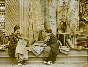 Silk Salesman in Japan, circa 1900 - 1915 by Teijiro Takagi