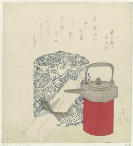 Silver Sake Pot and Porcelain Pot