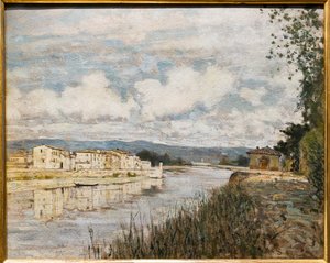 Border on the Arno by Telemaco Signorini