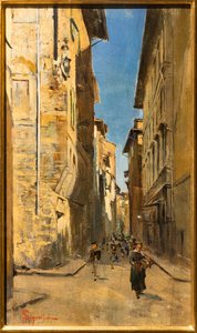 Partial View of a Street in the Historic Centre of Florence