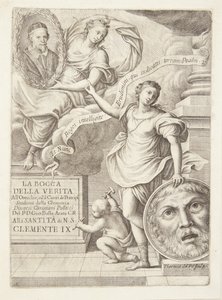 La Bocca della Verita (Title Vignette with Portrait of Pope Clement IX)