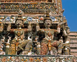 Caryatids of the Temple Wat Arun by Thai School