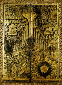 Cabinet decorated with 