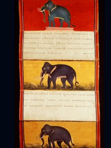 Folio from a Manuscript on Elephant Training by Thai School