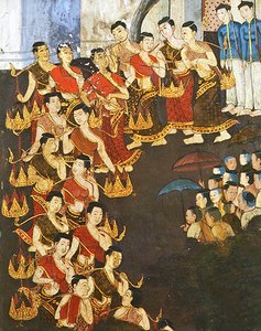 Group of young girls by Thai School