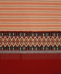 Lanna Tai Yuan fabric featuring diamond shaped Jok, Mae Chaem, northern Thailand by Thai School