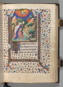 Book of Hours Use of Paris: Fol. 77r, David, c. 1420 by The Bedford Master