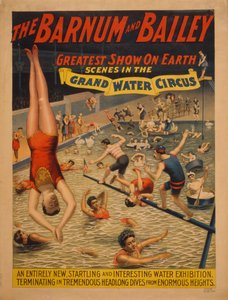The Barnum & Bailey greatest show on earth. Scenes in the grand water circus by The Strobridge Lithographing Company
