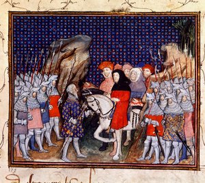 King Richard II meets the Earl of Northumberland at Conway and offers to resign the crown by The Virgil Master