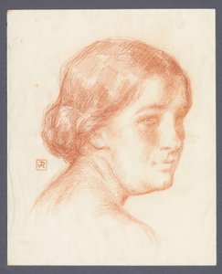 Portrait of an Unknown Woman by Theo Van Rysselberghe (signed by artist)