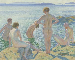 Bathers by Théo van Rysselberghe