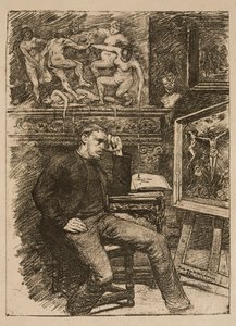 Frontispiece for the Novella “Contes de minuit” by Emile Verhaeren by Théo van Rysselberghe