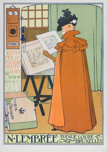 Poster Advertising Art Shop, Brussels