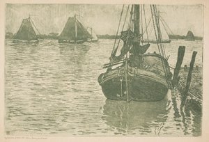 Ships in the Rain by Théo van Rysselberghe