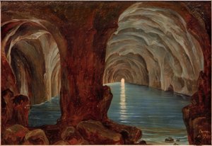 Blue Grotto on Capri by Theobald von Oer