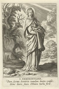 Saint Emerentiana of Rome (Female Saints) by Theodoor Galle