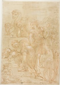 Isaac and Rebecca at Well by Theodoor van Thulden