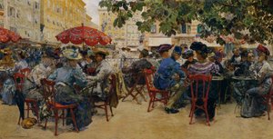 Cafe Tomaselli in Salzburg by Theodor Josef Ethofer