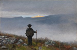 Far, Far Away Soria Moria Palace Shimmered Like Gold by Theodor Kittelsen