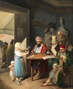Greeks and Turks in a Viennese Coffee House, 1824