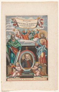 Portrait of William Perkins (Title page for: William Perkins, All the works. The second part, 1662) by Theodor Matham