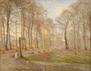 Late Autumn Day in the Jægersborg Deer Park, North of Copenhagen by Theodor Philipsen