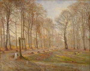 Late Autumn Day in the Jægersborg Deer Park, North of Copenhagen by Theodor Philipsen