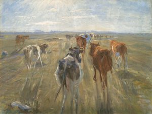 Long Shadows. Cattle on the Island of Saltholm by Theodor Philipsen
