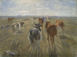 Long Shadows. Cattle on the Island of Saltholm, c1890 by Theodor Philipsen
