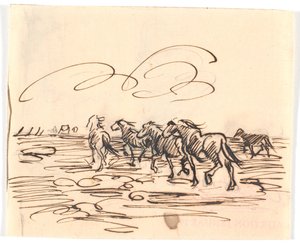 Trotting Horses by Theodor Philipsen